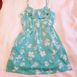 Kismet Mint Green Floral Ruffle Dress XL
